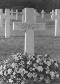 Unknown U.S. soldier from the North African American Cemetery